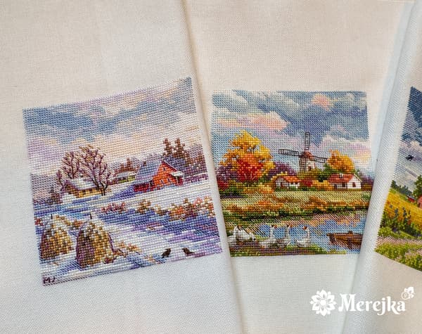 Broderisett Merejka K-278A - "Høst" 11.5x11.5cm