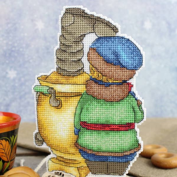 Broderikit plastic canvas MP Studia "Samovar" 10x16 cm