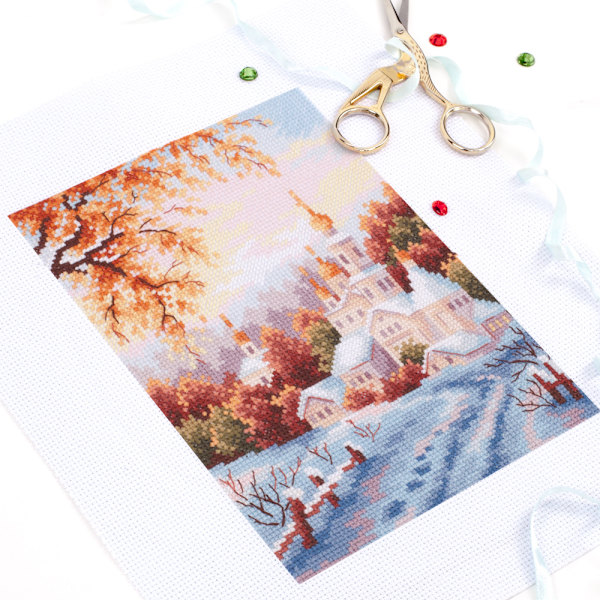 Broderikit Magic Needle "Snökloster" 15x20 cm