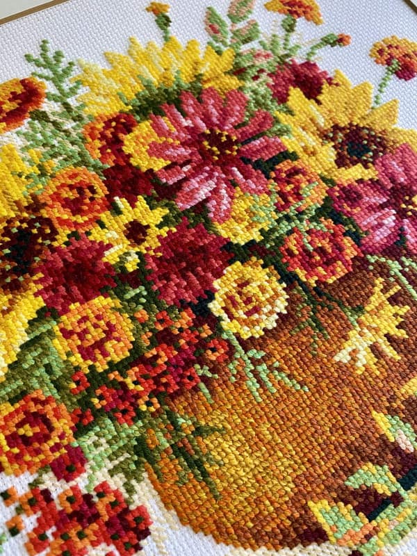 Broderisett Riolis "Høstblomster" 30x24 cm