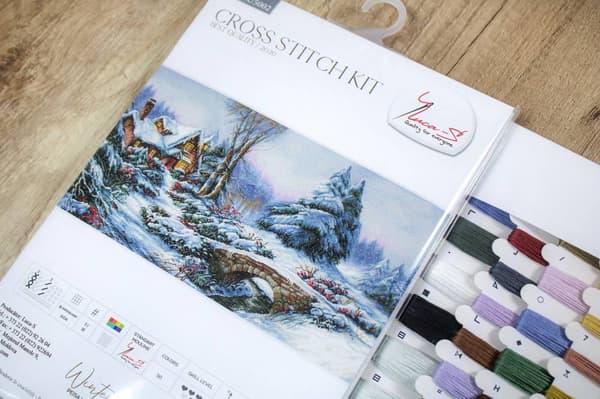 Broderikit Luca-S BU5002 - "Vinterlandskab" 60x32,5 cm