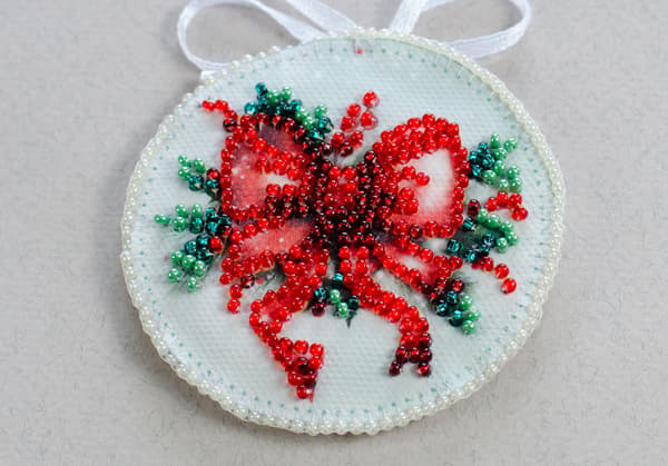 Perlebroderi Abris Art "Julegave" 13.2x6.6 cm