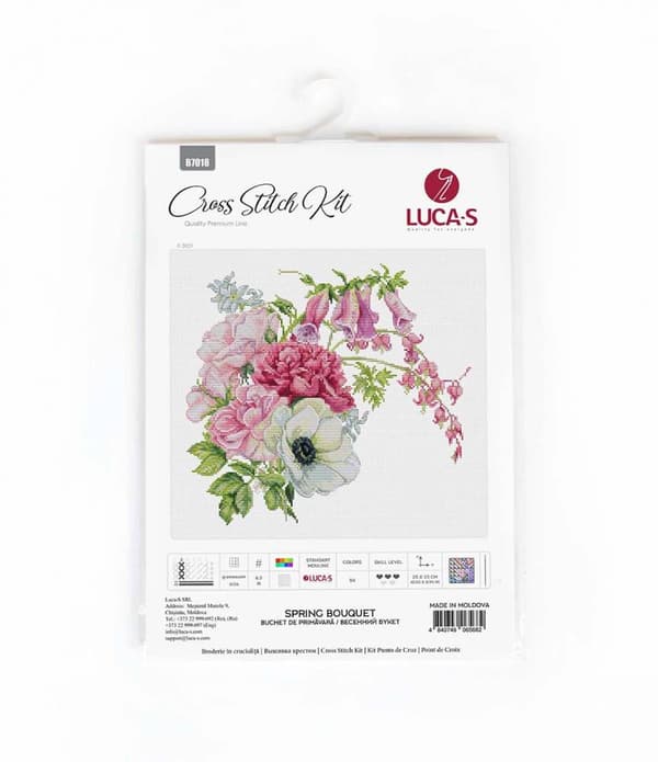 Broderikit Luca-S B7018 - "Forårsbuket" 25x23 cm