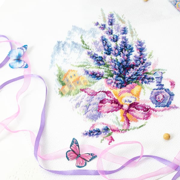 Broderikit Magic Needle "Bergslavendel" 15x21 cm