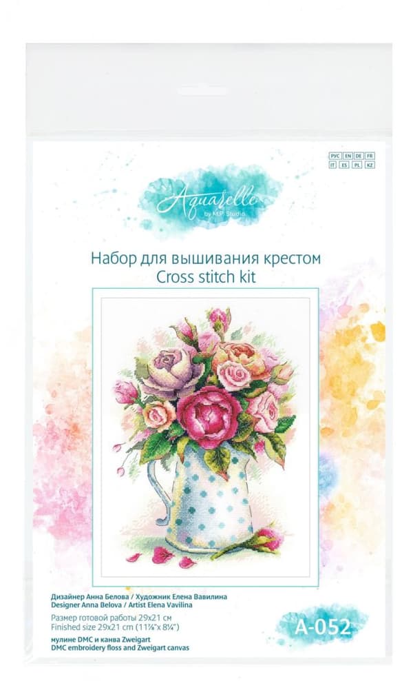 Broderisett MP Studia "Bukett med fine roser" 21x29 cm