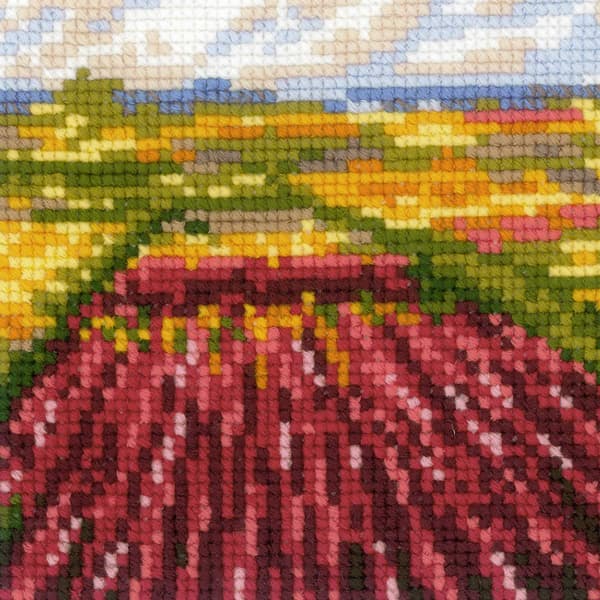 Broderikit Riolis "Tulipanfelt efter Monet" 33x25 cm