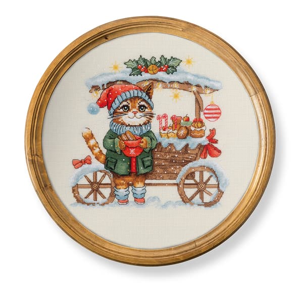 Broderikit Klart "Slikvogn" 19x19,5 cm