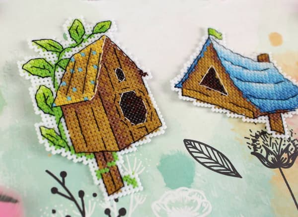Broderikit MP Studia "Fuglekasse. Magneter" 6x9cm/6x9cm