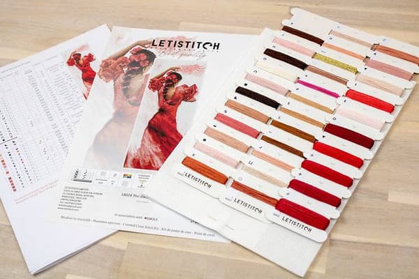 Broderisett LetiStitch L8024 - "Spanias dans" 14x36 cm
