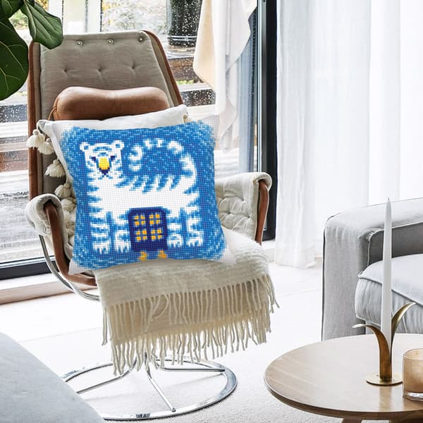 Broderikit Pude Collection D`Art 5455 - "Skumringstiger" 40x40 cm