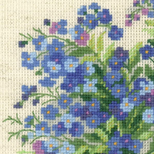 Broderikit Riolis "Forglemmigej" 20x20 cm