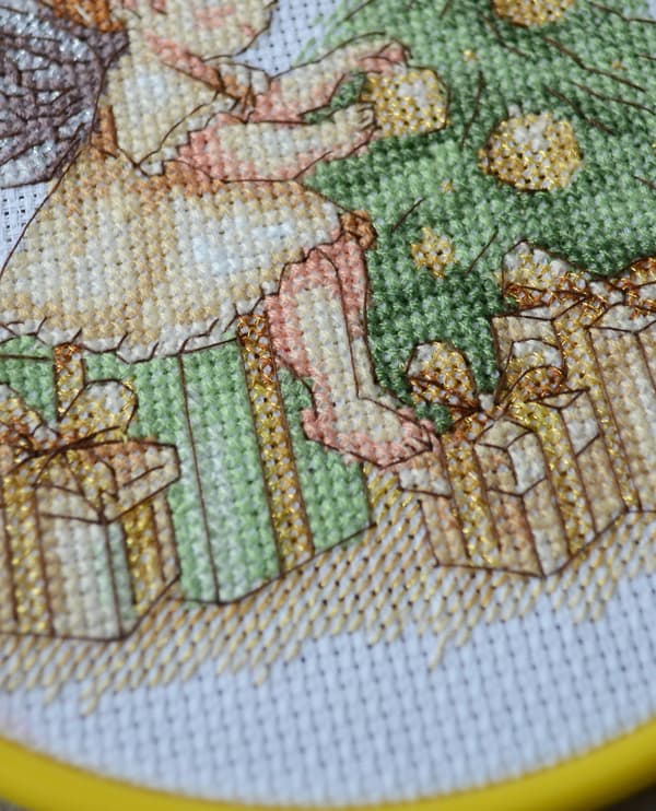 Broderikit Abris Art "Lille juleengel" 15x15cm