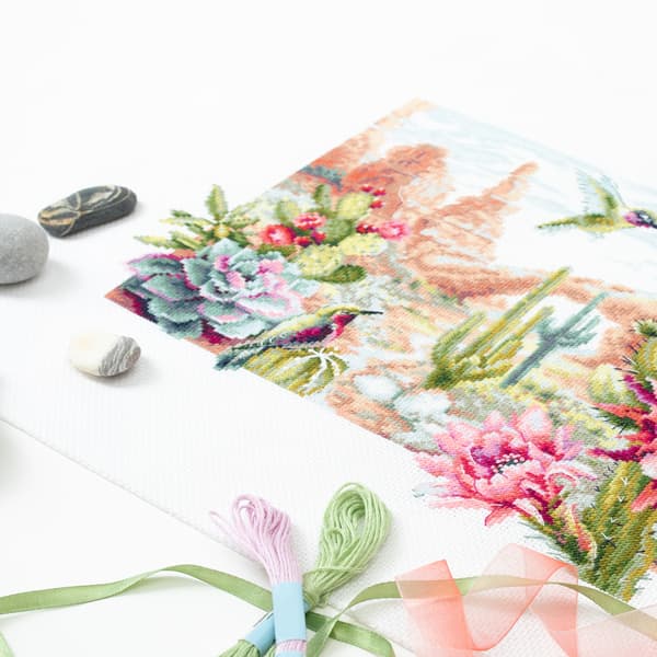 Broderikit Magic Needle "Vilde vestenblomster" 34x26 cm