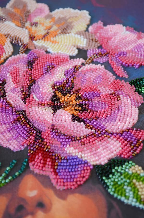 Perlebroderi Abris Art "Blomstrende tanker" 26x39cm