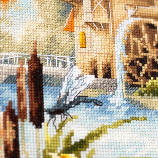 Broderikit Magic Needle "Gammel vandmølle" 28x38 cm
