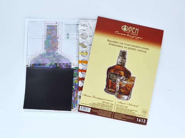 Broderikit Plastik Canvas Oven "Ædeldrik" 5,7x9,1 cm