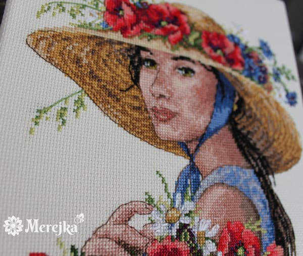 Broderikit Merejka K-250 - "Blomsterhat" 21x25 cm