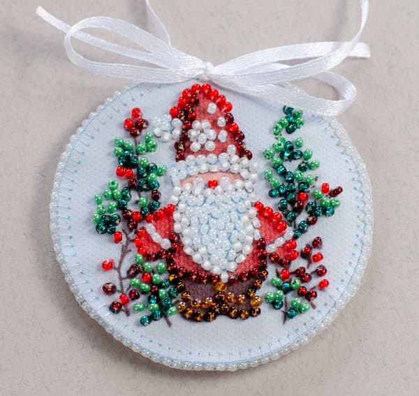 Broderikit med pärlor Abris Art "Vintertrollkarl" 13.2x6.6 cm