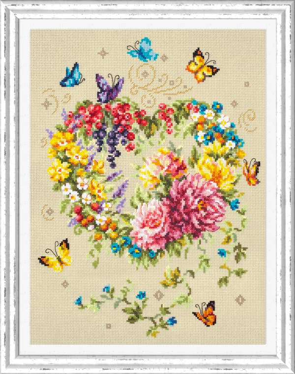 Broderikit Magic Needle "Ditt hjärtas ömhet" 26x34 cm