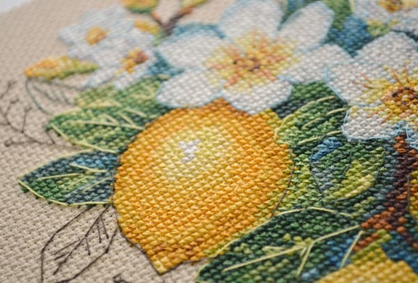 Broderisett Abris Art "Sitronstemning" 14x21cm