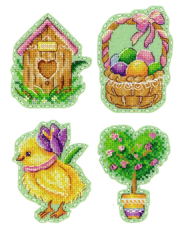 Broderikit MP Studia "Vårhumör. Märken. Magneter" 7x9 cm