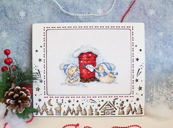 Broderikit MP Studia "Brev till tomten" 10x13 cm