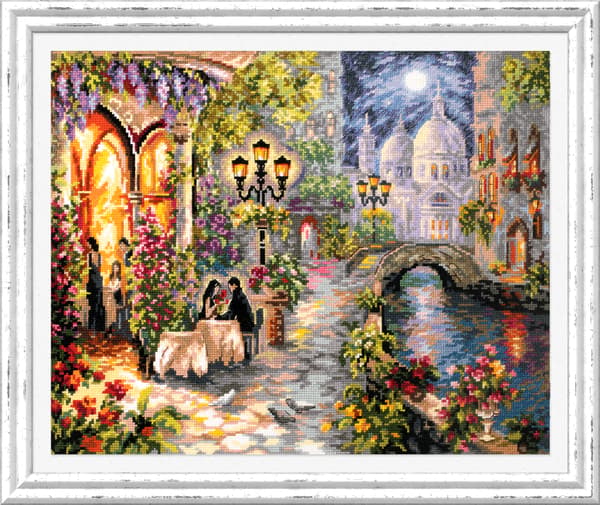 Broderikit Magic Needle "Nattligt rendezvous" 40x32 cm