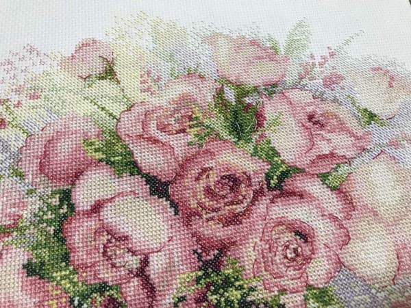 Broderisett Riolis "Akvarellroser" 30x30 cm