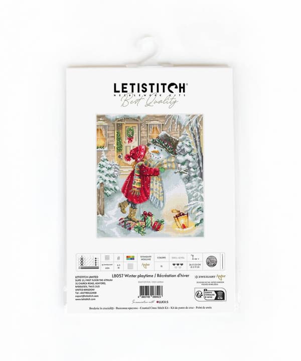 Broderikit LetiStitch L8057 - "Vinterlek" 23x26 cm