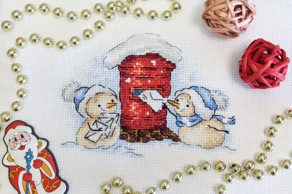 Broderikit MP Studia "Brev til julemanden" 10x13 cm
