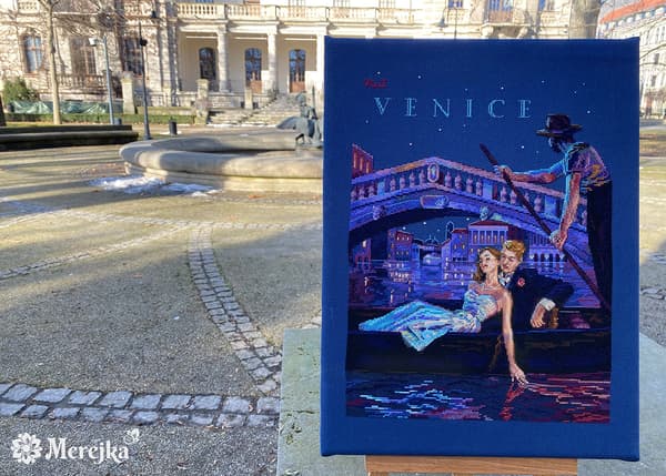 Broderikit Merejka K-181 - "Besøg Venedig" 33x24.5 cm