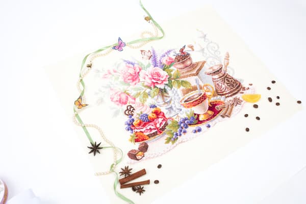 Broderikit Magic Needle "En kop kaffe?" 40x28 cm