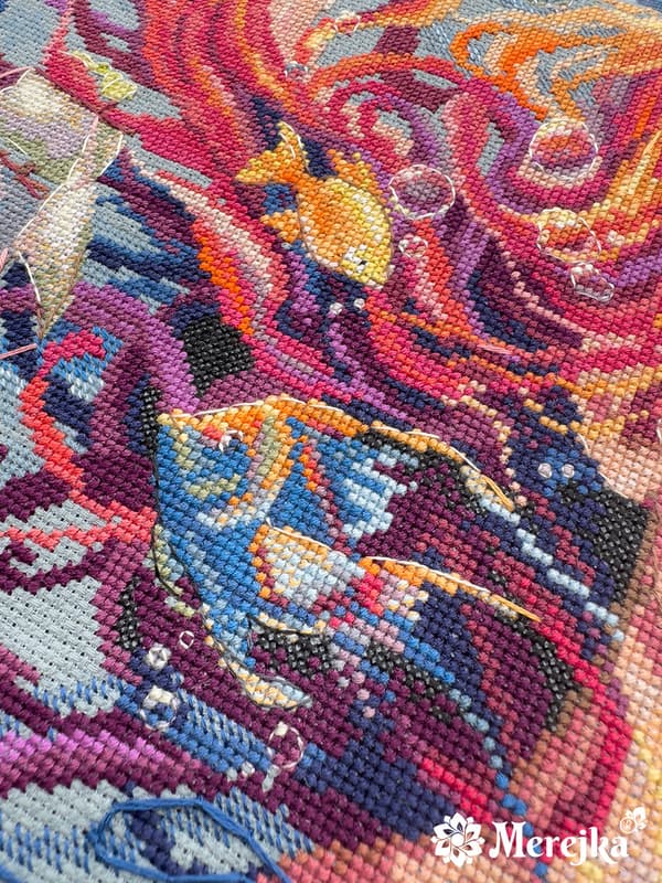 Broderisett Merejka K-275 - "Vann" 36.5x20cm