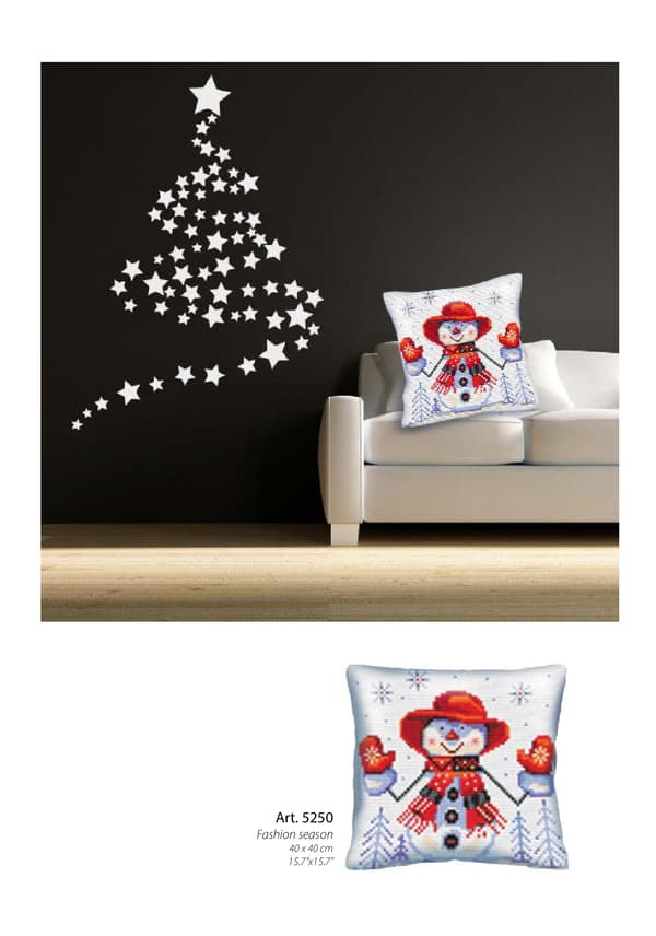 Broderikit Pude Collection D`Art 5250 - "Modesæson" 40x40 cm