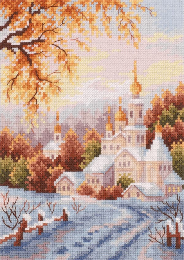 Broderikit Magic Needle "Snökloster" 15x20 cm