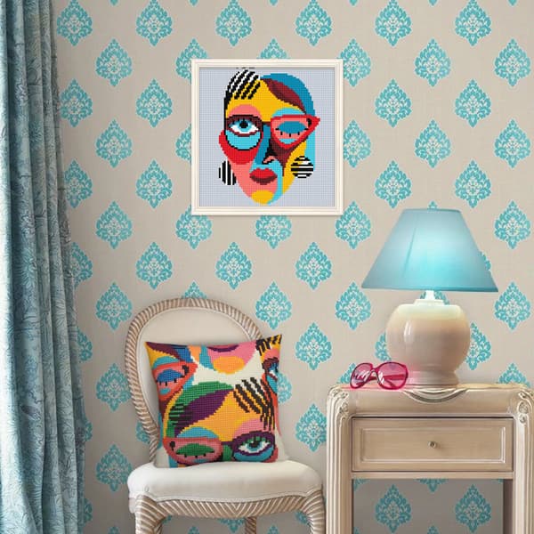 Broderikit Pude Collection D`Art 5467 - "Het sommar" 40x40 cm