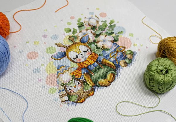 Broderikit MP Studia "Yndlingslegetøj" 19x16 cm