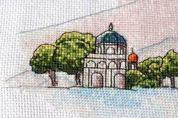 Broderikit Abris Art "Farvede kupler" 38x18cm