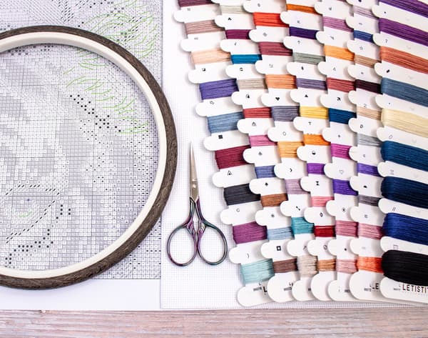 Broderikit LetiStitch L9957 - "Vilde øjne" 38x27 cm