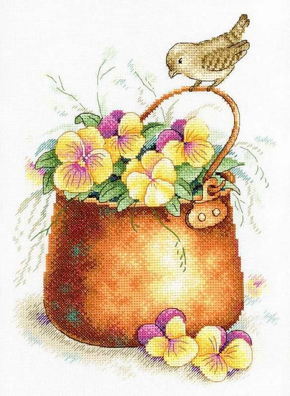 Broderikit MP Studia "Blomsterlätthet" 23x27 cm