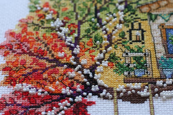 Broderikit Abris Art "Kattens hus" 33x33 cm