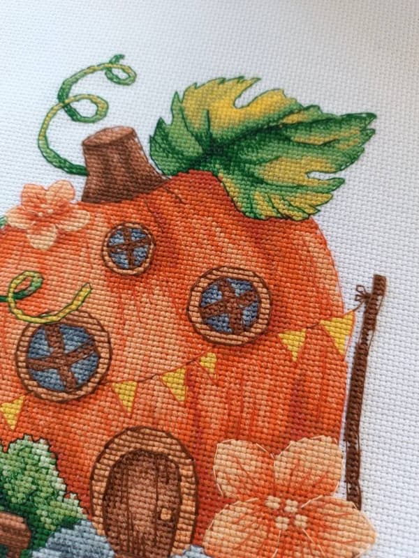 Broderikit Oven "Græskar" 14x19 cm