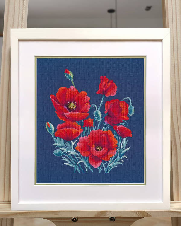 Broderikit Oven "Vallmo" 24x29 cm