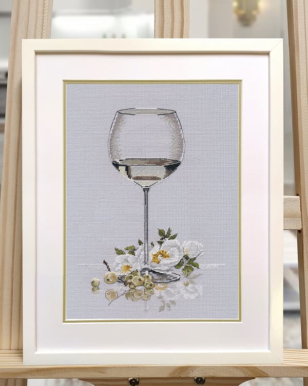 Broderikit Oven "Vit natt" 17x25 cm