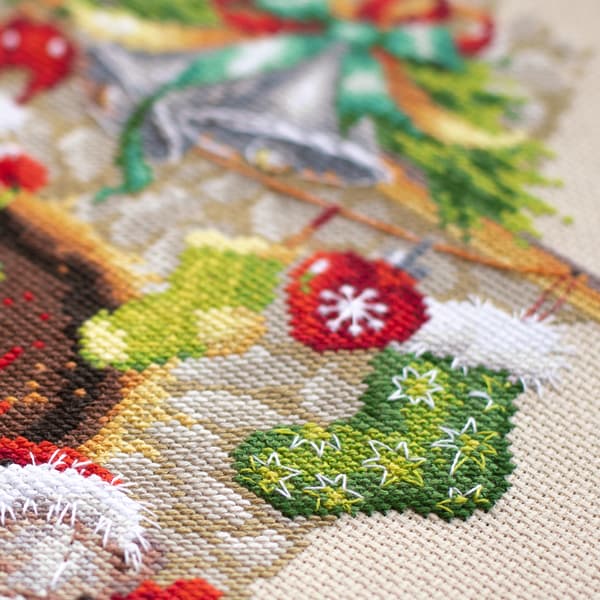 Broderisett Magic Needle "Vent på julen" 22x22 cm