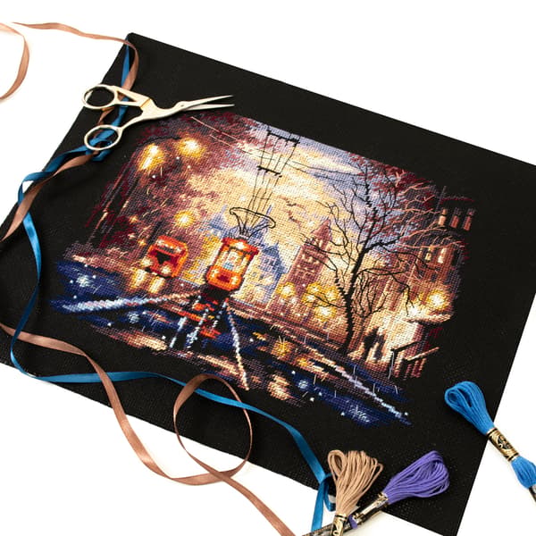 Broderisett Magic Needle "Nattsporvogn" 27x20 cm