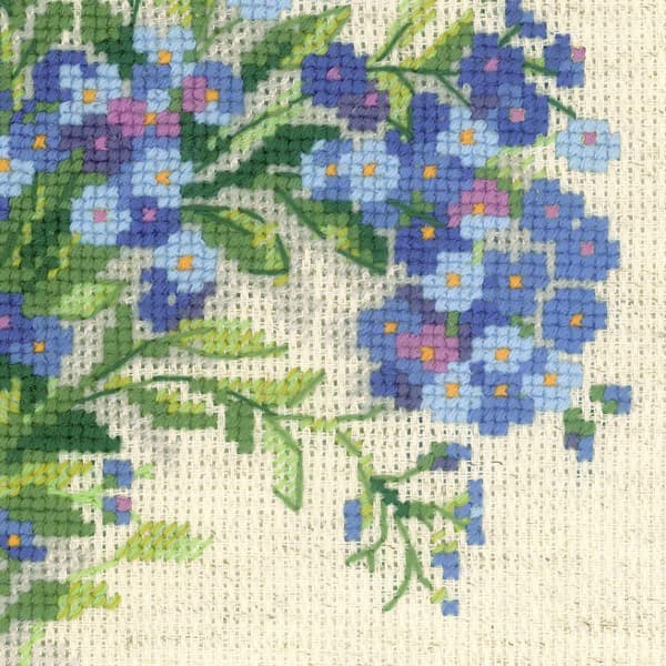 Broderikit Riolis "Forglemmigej" 20x20 cm