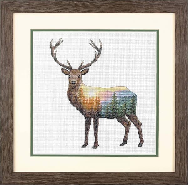 Broderikit Dimensions "Hjort" 30.4x30.4 cm