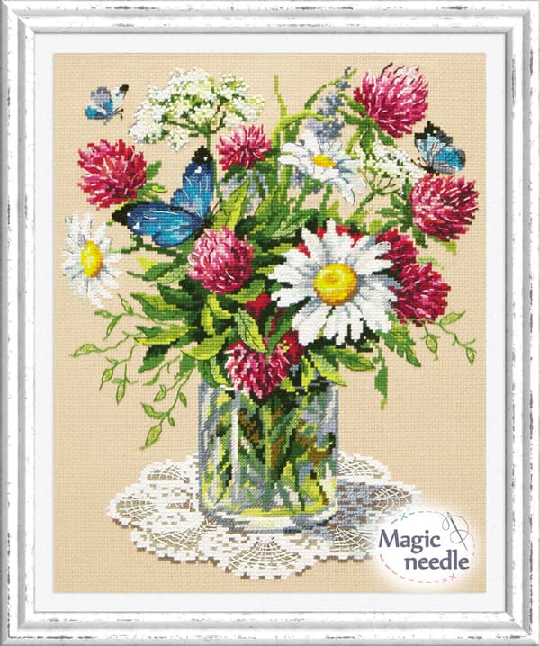 Broderikit Magic Needle "Bukett" 25x31 cm
