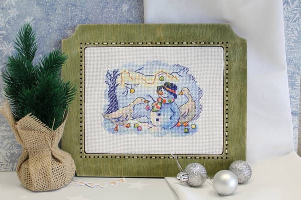 Broderisett MP Studia "Snøglede" 13x10 cm